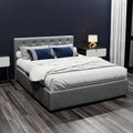 Artiss DOUBLE Bed Frame Gas Lift Grey VILA