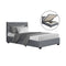 Artiss KING SINGLE Gas Lift Bed Frame Grey VILA