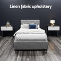 Artiss KING SINGLE Gas Lift Bed Frame Grey VILA