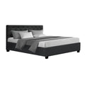 Artiss QUEEN Bed Frame Gas Lift Storage Charcoal