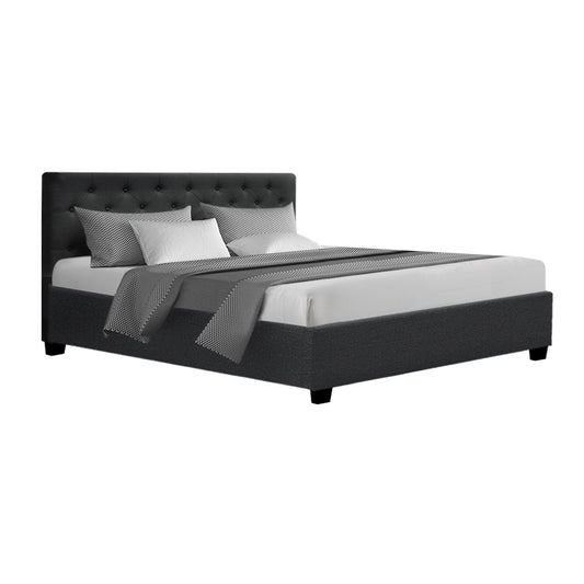 Artiss QUEEN Bed Frame Gas Lift Storage Charcoal