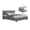 Artiss QUEEN Gas Lift Bed Frame Grey Storage