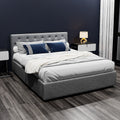 Artiss QUEEN Gas Lift Bed Frame Grey Storage