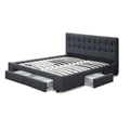 Artiss DOUBLE Bed Frame 4 Drawers Grey AVIO Storage