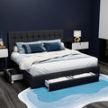 Artiss DOUBLE Bed Frame 4 Drawers Grey AVIO Storage