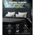 Artiss QUEEN Bed Frame 4 Drawers Charcoal AVIO