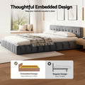 Artiss King Bed Frame Grey Velvet Plush Headboard Platform