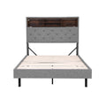 Artiss King Single Bed Frame LED Storage Grey Platform