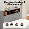 Artiss King Single Bed Frame LED Storage Grey Platform