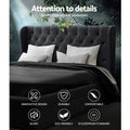 Artiss KING Bed Frame 4 Drawers Charcoal MILA Storage