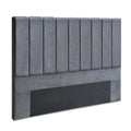 Artiss KING Bed Headboard Velvet Grey 200cm