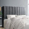 Artiss QUEEN Bed Headboard Velvet Grey 150cm