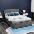 Artiss DOUBLE Bed Frame Gas Lift Storage Grey TIYO
