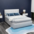 Artiss DOUBLE Bed Frame Gas Lift White Storage TIYO