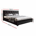 Artiss DOUBLE Bed Frame Gas Lift Storage Black