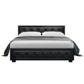 Artiss DOUBLE Bed Frame Gas Lift Storage Black