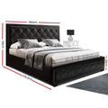 Artiss King Bed Frame Gas Lift Storage Black TIYO
