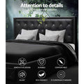 Artiss King Bed Frame Gas Lift Storage Black TIYO