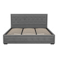 Artiss KING Gas Lift Storage Bed Frame Grey