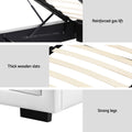 Artiss Gas Lift Bed Frame KING SINGLE White Storage