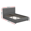 Artiss QUEEN Gas Lift Storage Bed Frame Grey