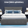 Artiss QUEEN Gas Lift Storage Bed Frame Grey