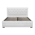 Artiss QUEEN Gas Lift Bed Frame White Storage TIYO
