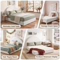 Artiss Double Bed Frame Boucle Fabric Washable Cover No Assembly