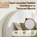 Artiss Double Bed Frame Boucle Fabric Washable Cover No Assembly