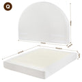 Artiss QUEEN Bed Frame Boucle Fabric Vacuum Compressed Beds Removable Washable Cover No-Assembly
