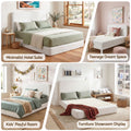 Artiss Double Bed Frame Boucle Fabric Removable Washable Cover