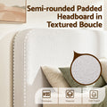 Artiss Double Bed Frame Boucle Fabric Removable Washable Cover
