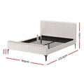 Artiss QUEEN Bed Frame Beige AMMY
