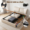 Artiss Queen Bed Frame Gas Lift Storage 3 Drawers Adjustable Headboard Platform Base