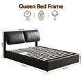 Artiss Queen Bed Frame Gas Lift Storage 3 Drawers Adjustable Headboard Platform Bed Black