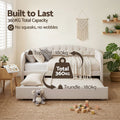 Artiss Single Daybed Velvet Trundle Bed Frame Tufted Guest Bed