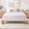 Artiss Queen Bed Frame and 2 Bedside Table Set, Boucle Upholstery Platform Bed