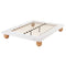 Artiss Queen Bed Frame with Boucle Upholstery and Solid Rubber Wood Legs