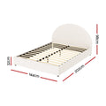 Artiss Double Bed Frame Gas Lift Storage Boucle Fabric