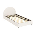 Artiss Gas Lift Storage Bed King Single Boucle Fabric Platform