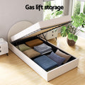 Artiss Gas Lift Storage Bed King Single Boucle Fabric Platform