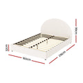 Artiss Bed Frame Gas Lift Strorage Beds Base Platform Boucle Fabric QUEEN ELLA