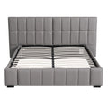 Artiss Queen Size Upholstered Gas Lift Bed Frame with Foldable Bench PVC Leather Platform Bed with Storage