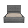 Artiss KING SINGLE Gas Lift Storage Bed Frame Grey Wood