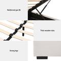 Artiss King Size Gas Lift Bed Frame Beige VILA
