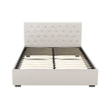 Artiss QUEEN Gas Lift Bed Frame Beige Storage