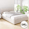 Artiss QUEEN Gas Lift Bed Frame Beige Storage