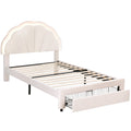 Artiss KING SINGLE Bed Frame Storage Drawer Velvet LED Headboard