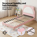 Artiss King Single Pink Kids Bed Frame for Girls Bedroom Cute Animal Upholstered
