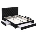Artiss Double Bed Frame 3 Drawer Storage USB Charging Station